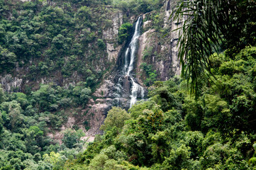 waterfall in the mountains in veranópolis , brazil