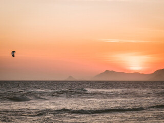 sunset on the sea