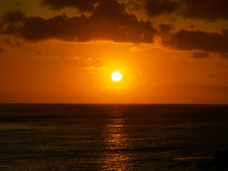 sunset over the sea