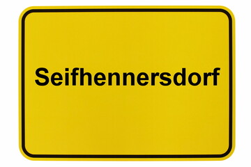 Illustration eines Ortsschildes der Stadt Seifhennersdorf