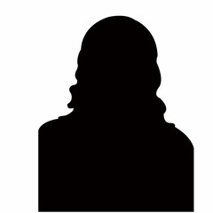 a woman head silhouette vector
