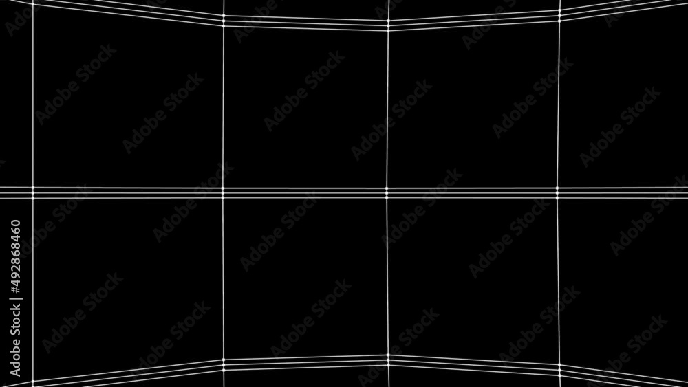 Poster black and green background. animation. a dark background on which light geometric shapes such as squ