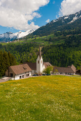 Fototapeta na wymiar Propstei St. Gerold, Grosswalsertal Valley, State of Vorarlberg, Austria