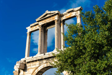 Fototapeta na wymiar Hadrian Arch in Athens Greece