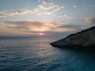 Summer in Leukada island in Greece. Long exposure shots during sunsets and aerial views of the...