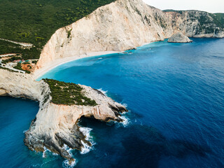 Summer in Leukada island in Greece. Long exposure shots during sunsets and aerial views of the...