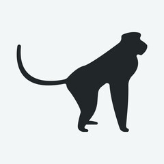 ape vector icon illustration sign 