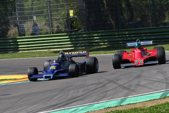 21 April 2018: Baudoin, Michel FR run with historic 1978 F1 car Hesketh 308E during Motor Legend Festival 2018 at Imola Circuit in Italy.