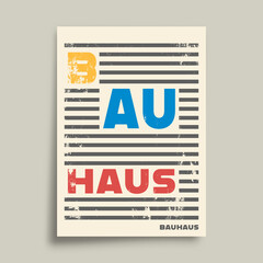 Bauhaus minimal design for flyer, poster, brochure cover, background, wallpaper, typography, or other printing products. Vector illustration
