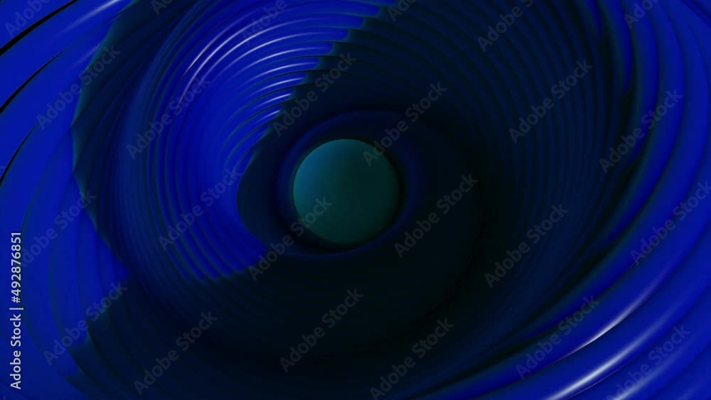 Poster blue background.design. a twisted thing in abstraction is transfused from light blue to dark and so 