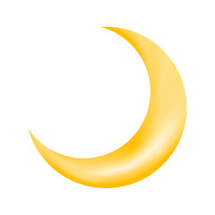 3d gold ramadan moon