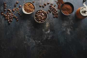 Coffe concept with coffee beans