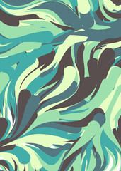 Naklejka premium Abstract Perlin Noise Geometric Pattern generative computational art illustration