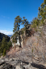 rock climbers in the mountians