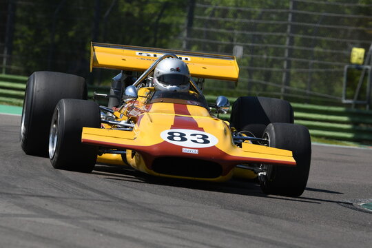 21 April 2018: Ferrari, Bruno IT run with historic F1 car March 701 Stewart during Motor Legend Festival 2018 at Imola Circuit in Italy.