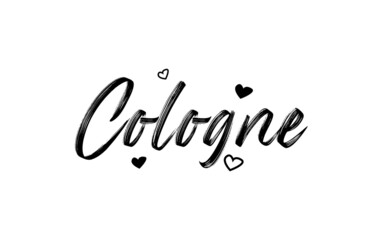 Cologne grunge city typography word text with grunge style. Hand lettering. Modern calligraphy text