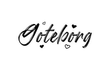 Goteborg grunge city typography word text with grunge style. Hand lettering. Modern calligraphy text