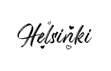 Fototapeta na wymiar Helsinki grunge city typography word text with grunge style. Hand lettering. Modern calligraphy text