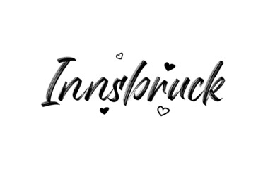 Innsbruck grunge city typography word text with grunge style. Hand lettering. Modern calligraphy text