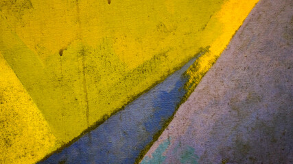 yellow and black painted wall © alex