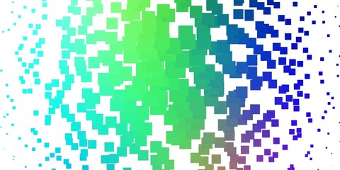 Light Blue, Green vector texture in rectangular style.