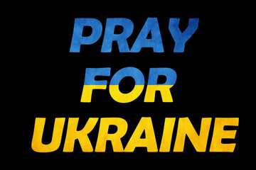 Pray for Ukraine. Ukraine flag praying concept illustration about ukrainian russian conflict. Pray for peace in Ukraine during occupation. 