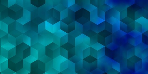 Light BLUE vector backdrop with hexagons.