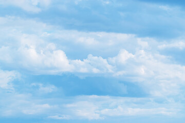View on abstract clouds in the sky. Cloudscape photography on a daytime.