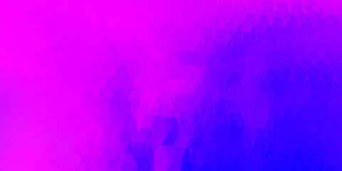 Fototapeta premium Light pink, blue vector triangle mosaic wallpaper.