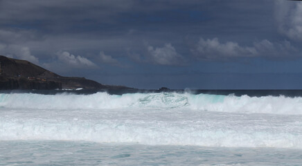 Winter storm on Las Canteras beach