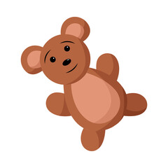 Isolated happy teddy bear toy Vector