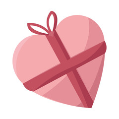 Isolated heart shape gift icon Vector