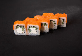 traditional Japanese sushi. Japanese kitchen.