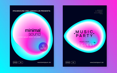 House Event. Minimal Pattern For Invitation Layout. Dance And Carnival Concept. Indie Art For Cover. Linear Club Fest. Purple And Blue House Event