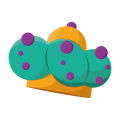 Isolated colored queen crown icon Vector