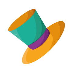 Isolated colored carnival hat icon Vector