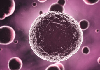 Microbes magnified. Image of bacteria as seen under a microscope.