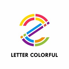 Colorful Letter z logo font design template illustration - obrazy, fototapety, plakaty