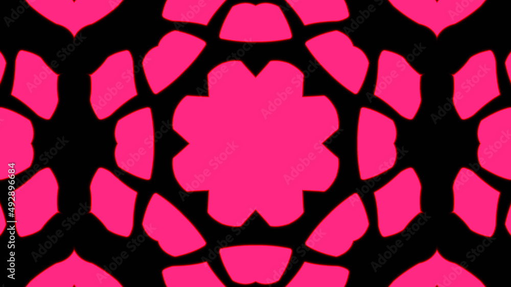 Poster abstract pink geometric seamless pattern background. psychedelic colorful background. disco abstract