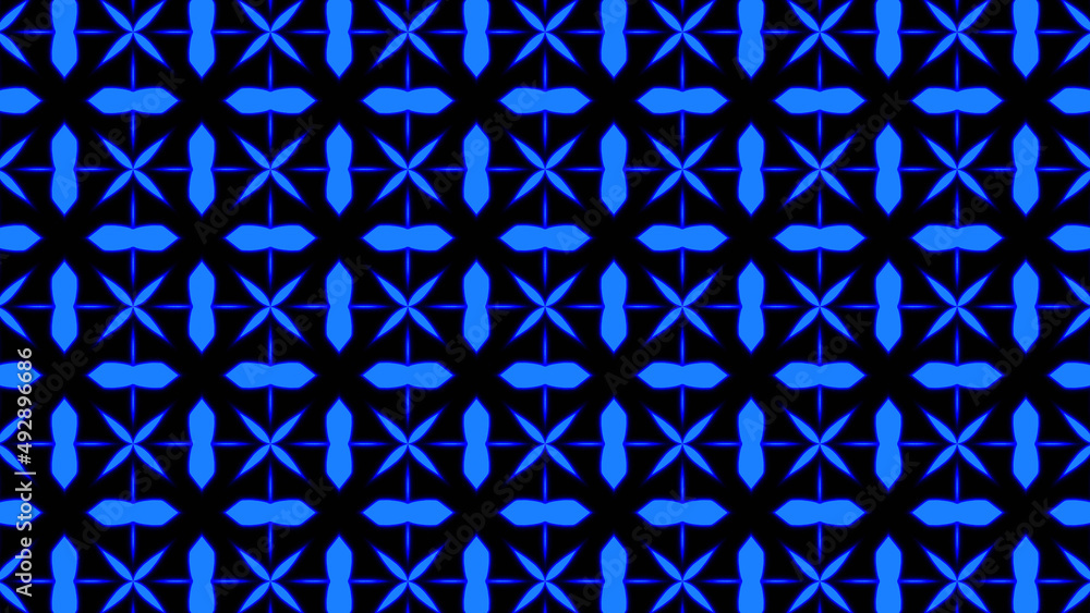 Poster abstract blue geometric seamless pattern background. abstract stripes kaleidoscope. psychedelic colo