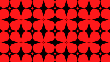 Fototapeta premium Abstract red geometric seamless pattern background. Psychedelic Colorful VJ background. Disco Abstract Motion Background. Kaleidoscope effect