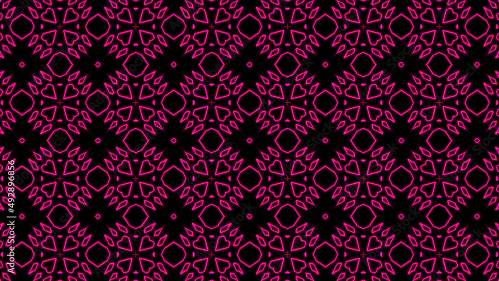 Poster abstract pink geometric seamless pattern background. psychedelic colorful background. disco abstract