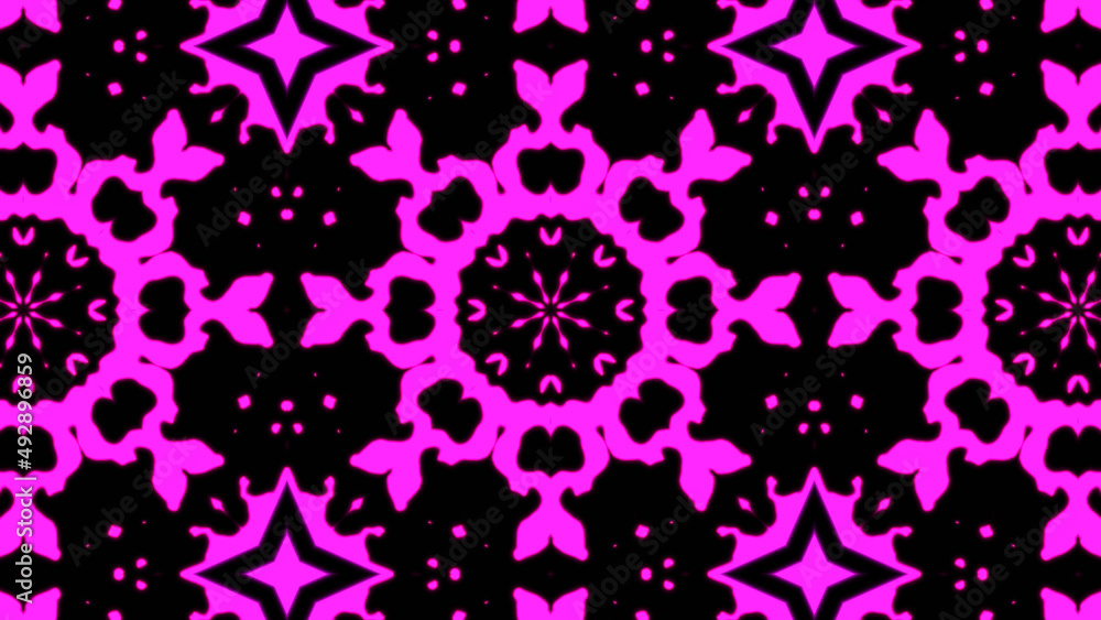 Poster abstract purple geometric seamless pattern background. psychedelic colorful kaleidoscope background.