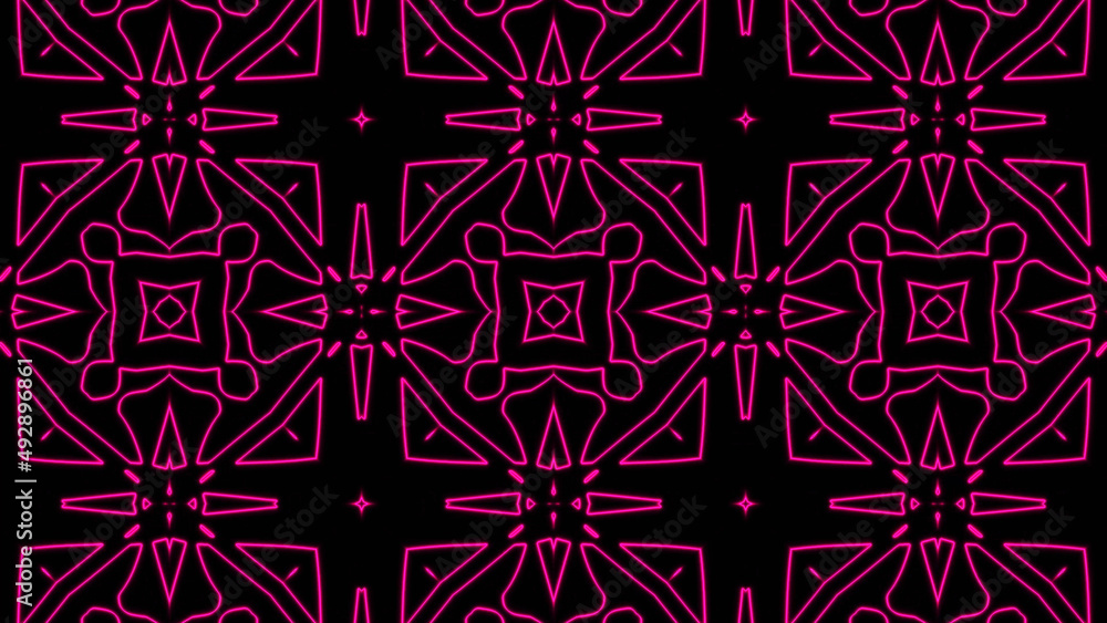 Poster abstract pink geometric seamless pattern background. psychedelic colorful background. disco abstract