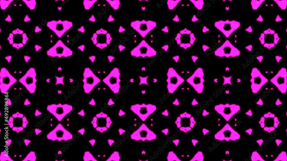 Poster abstract purple geometric seamless pattern background. psychedelic colorful kaleidoscope background.