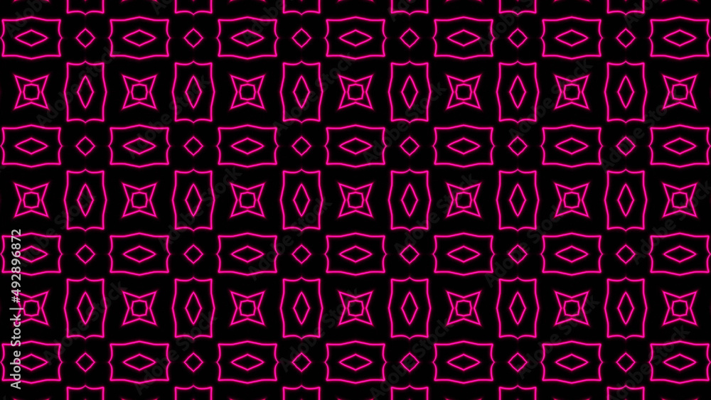 Poster abstract pink geometric seamless pattern background. psychedelic colorful background. disco abstract