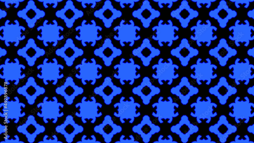 Poster abstract blue geometric seamless pattern background. abstract stripes kaleidoscope. psychedelic colo