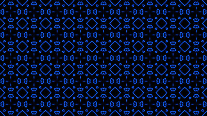 Abstract blue geometric seamless pattern background. Abstract Stripes Kaleidoscope. Psychedelic Colorful Kaleidoscope background. Disco Abstract Background. Kaleidoscope effect