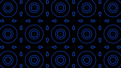 Fototapeta premium Abstract blue geometric seamless pattern background. Abstract Stripes Kaleidoscope. Psychedelic Colorful Kaleidoscope background. Disco Abstract Background. Kaleidoscope effect