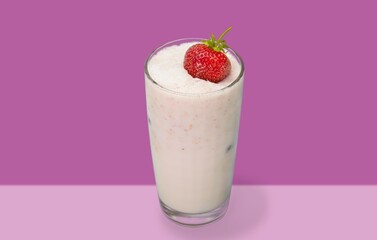 Frozen Berry Ice Cream Smoothie in cup